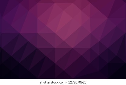 Dark Pink vector triangle mosaic texture. Shining colored illustration in a Brand new style. Elegant pattern for a brand book.