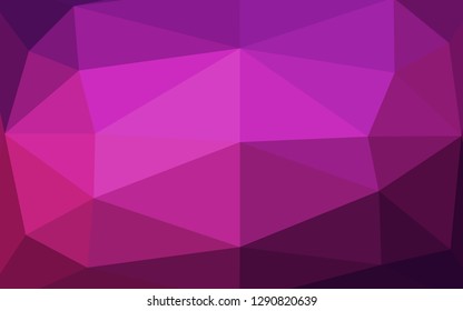 Dark Pink vector triangle mosaic template. An elegant bright illustration with gradient. Triangular pattern for your business design.