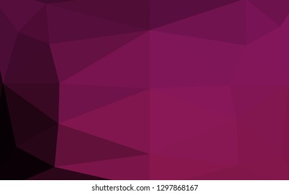 Dark Pink vector triangle mosaic cover. Glitter abstract illustration with an elegant design. Brand new design for your business.