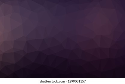 Dark Pink vector triangle mosaic cover. Colorful illustration in abstract style with gradient. Polygonal design for your web site.