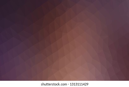 Dark Pink vector triangle mosaic texture. Glitter abstract illustration with an elegant design. Template for a cell phone background.