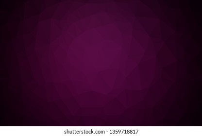 Dark Pink vector triangle mosaic cover. Colorful illustration in abstract style with gradient. Brand new style for your business design.