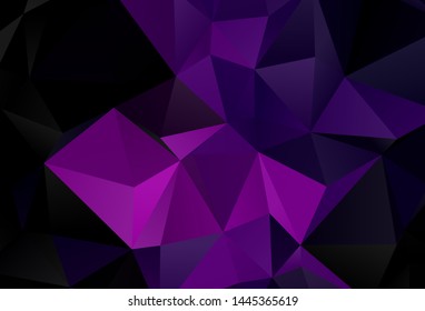 Dark Pink vector triangle mosaic background. Elegant bright polygonal illustration with gradient. Brand new style for your business design.