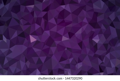 Dark Pink vector triangle mosaic background. Colorful illustration in polygonal style with gradient. Brand new design for your business.