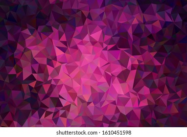 Dark Pink vector triangle mosaic template. Modern abstract illustration with triangles. A new texture for your web site.
