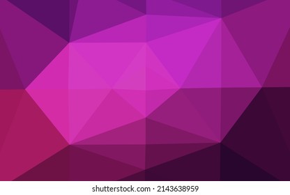 Tapa de mosaico de triángulo vector oscuro rosa. Muestra geométrica triangular con gradiente.  Patrón triangular para el diseño de su negocio.