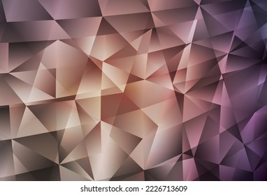 Dark Pink vector triangle mosaic texture. Triangular geometric sample with gradient.  Polygonal design for your web site.
