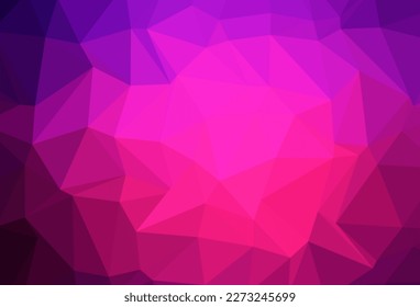 Dark Pink vector triangle mosaic texture. Geometric illustration in Origami style with gradient. Brand new design for your business.