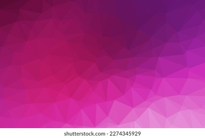 Dark Pink vector triangle mosaic texture. Shining colored illustration in a Brand new style. Brand new design for your business.