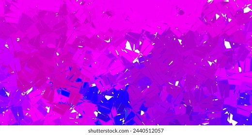 Fondo de pantalla de mosaico de vector de color rosa oscuro. Ilustración abstracta moderna con triángulos poligonales. Su diseño para aplicaciones.