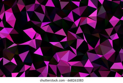 Dark Pink vector triangle mosaic template. Creative geometric illustration in Origami style with gradient. Brand-new style for your business design.
