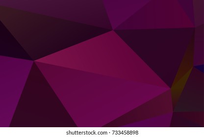 Dark Pink vector triangle mosaic background. Glitter abstract illustration with an elegant design. The completely new template can be used for your brand book.