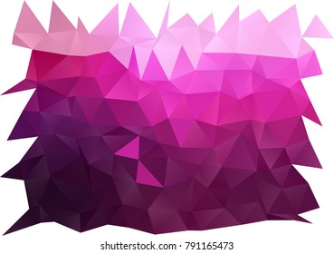 Dark Pink vector triangle mosaic template. Brand-new colored illustration in blurry style with gradient. The textured pattern can be used for background.