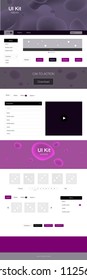 Dark Pink vector web ui kit with lamp shapes. Colorful abstract illustration with gradient lines. This template you can use for landing pages.