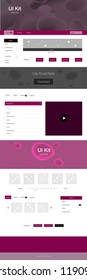 Dark Pink vector web ui kit with lamp shapes. Colorful abstract illustration with gradient lines. Beautiful layout for websites, landing pages.