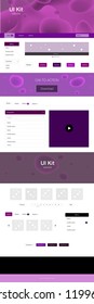 Dark Pink vector web ui kit with lamp shapes. Colorful abstract illustration with gradient lines. This template you can use for landing pages.