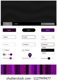 Dark Pink vector wireframe kit with abstract circles. Shining curly illustration in marble style with gradient. This sample is for your landing page.