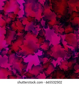Dark pink watercolor texture background. Breathtaking abstract pattern, expressive messy vector illustration.