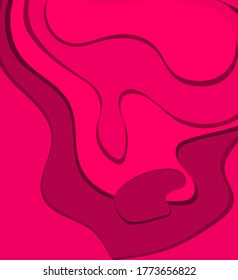 Dark pink waves. Abstract vector illustration.   