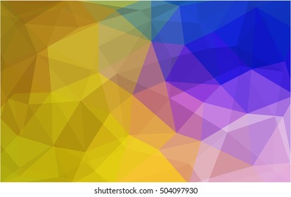 Dark pink, yellow abstract polygonal pattern. Shining colored illustration in a brand-new style. Brand-new design for your business.