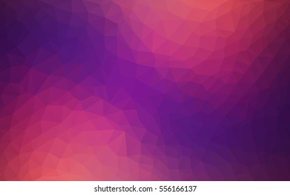 Dark Pink Yellow abstract textured polygonal background. Vector blurry triangle design. Pattern can be used for background.