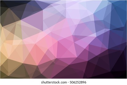 Dark pink, yellow blurry triangle pattern. Triangular geometric sample with gradient.  The completely new template can be used for your brand book.
