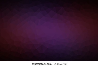 Dark pink, yellow blurry triangle template. Creative geometric illustration in Origami style with gradient. The elegant pattern can be used as part of a brand book.
