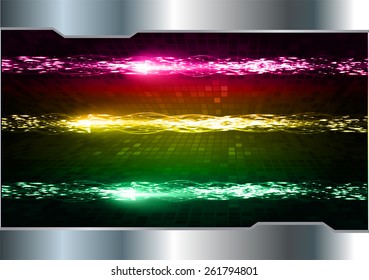 Dark pink yellow green color Light Abstract Technology background for computer graphic website internet. circuit. silver.