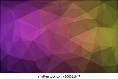 Dark pink, yellow low poly pattern. Creative illustration in halftone style with gradient. A new texture for your design.