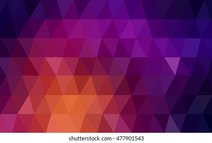 Dark pink, yellow polygon abstract template. Brand-new colored illustration in blurry style with gradient. A new texture for your design.