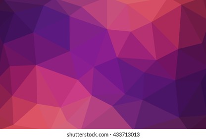 Dark pink, yellow polygonal illustration, which consist of triangles. Triangular design for your business. Geometric background in Origami style with gradient.