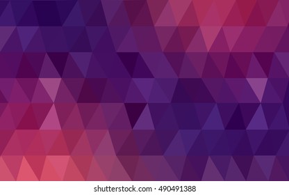Dark pink, yellow polygonal pattern. Creative geometric illustration in Origami style with gradient. Triangular pattern for your business design.