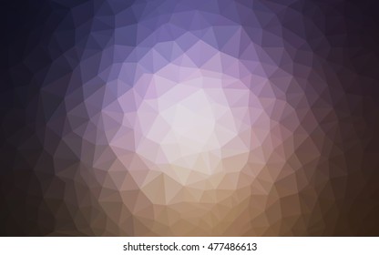 Dark pink, yellow triangle mosaic template. Brand-new colored illustration in blurry style with gradient. The polygonal design can be used for your web site.