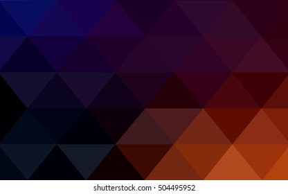 Dark pink, yellow triangle mosaic pattern. Colorful illustration in abstract style with gradient. Triangular pattern for your business design.