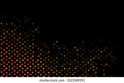 Dark Pink, Yellow vector abstract colorful background, which consist of triangles. Pattern with colored triangles on white background.
