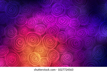 Dark Pink, Yellow vector abstract doodle wallpaper. Glitter abstract illustration with doodles and roses. The template can be used as a background for cell phones.