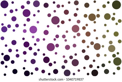 Dark Pink, Yellow vector abstract pattern with circles. Geometry template for your business design. Background with colored spheres.