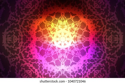 Dark Pink, Yellow vector abstract doodle template. Doodle illustration made by child in Origami style with gradient. The doodle design can be used for your web site.