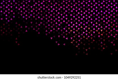 Dark Pink, Yellow vector abstract colorful background, which consist of triangles. Pattern with colored triangles on white background.