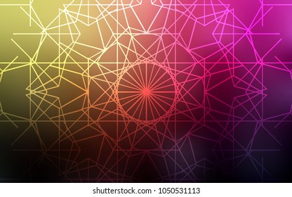 Dark Pink, Yellow vector abstract doodle pattern. Decorative shining childish illustration with doodles on abstract template. The textured pattern can be used for website.