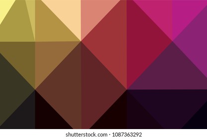 Dark Pink, Yellow vector abstract mosaic backdrop. Glitter abstract illustration with an elegant design. That pattern can be used as a part of a brand book.