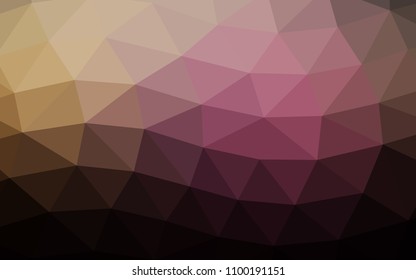 Dark Pink, Yellow vector abstract mosaic abstract mosaic. An elegant bright illustration with gradient. The elegant pattern can be used as part of a brand book.
