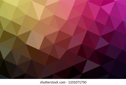 Dark Pink, Yellow vector abstract mosaic background. Colorful illustration in abstract style with gradient. Brand-new design for your business.