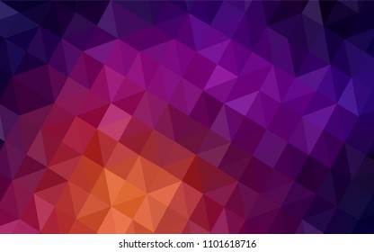 Dark Pink, Yellow vector abstract polygonal pattern. Modern abstract illustration with triangles. Completely new template for your banner.