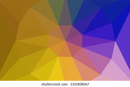 Dark Pink, Yellow vector abstract polygonal template with a gem in a centre. Colorful illustration with gradient. A completely new design for your leaflet.