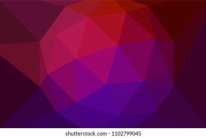 Dark Pink, Yellow vector abstract polygonal template. Glitter abstract illustration with an elegant triangles. Completely new template for your banner.
