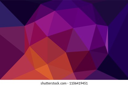 Dark Pink, Yellow vector abstract polygonal pattern. Modern abstract illustration with triangles. A new texture for your web site.