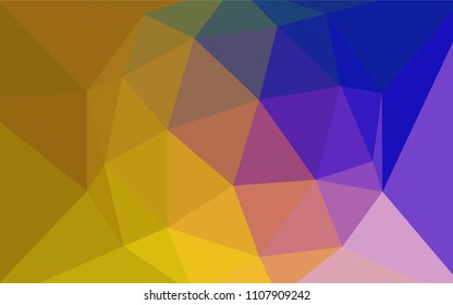 Dark Pink, Yellow vector abstract mosaic pattern. Colorful illustration in abstract style with triangles. Brand new style for your business design.