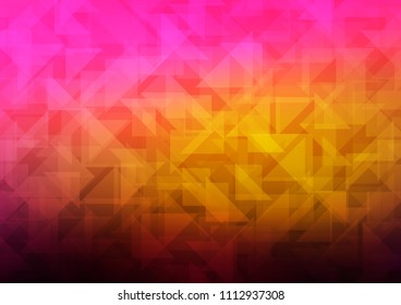 Dark Pink, Yellow vector abstract polygonal layout. Creative geometric illustration in Origami style with gradient. A completely new design for your business.