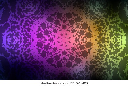 Dark Pink, Yellow vector abstract doodle pattern. A vague abstract illustration with doodles drawn by child in Indian style. The best blurred design for your business.